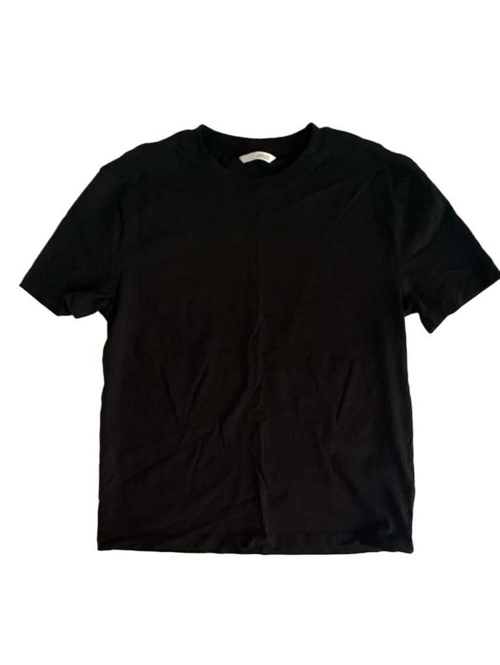 Zara Short-Sleeve T-Shirt Size S Black Cotton